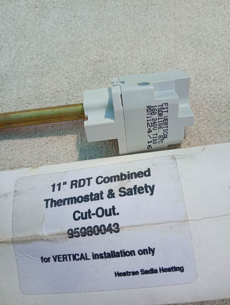 Heatrae Sadia 11" RDT Combined Thermostat & Safety Cut-Out 95980043