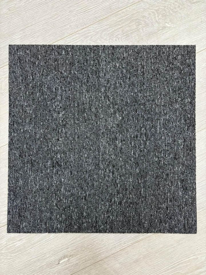 NEW Carpet Tiles Grey/Black 50cm x 50cm Heavy Duty Bitumen Backed Anti-Slip