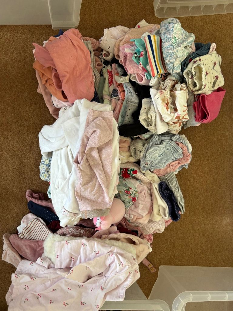 Large Bundle of Baby Clothes - Mixed Sizes & Colours