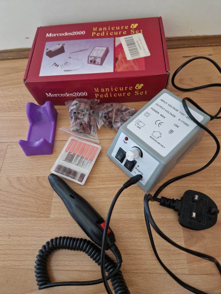 Mercedes 2000 Manicure & Pedicure Drill Set Nail Machine White In Box
