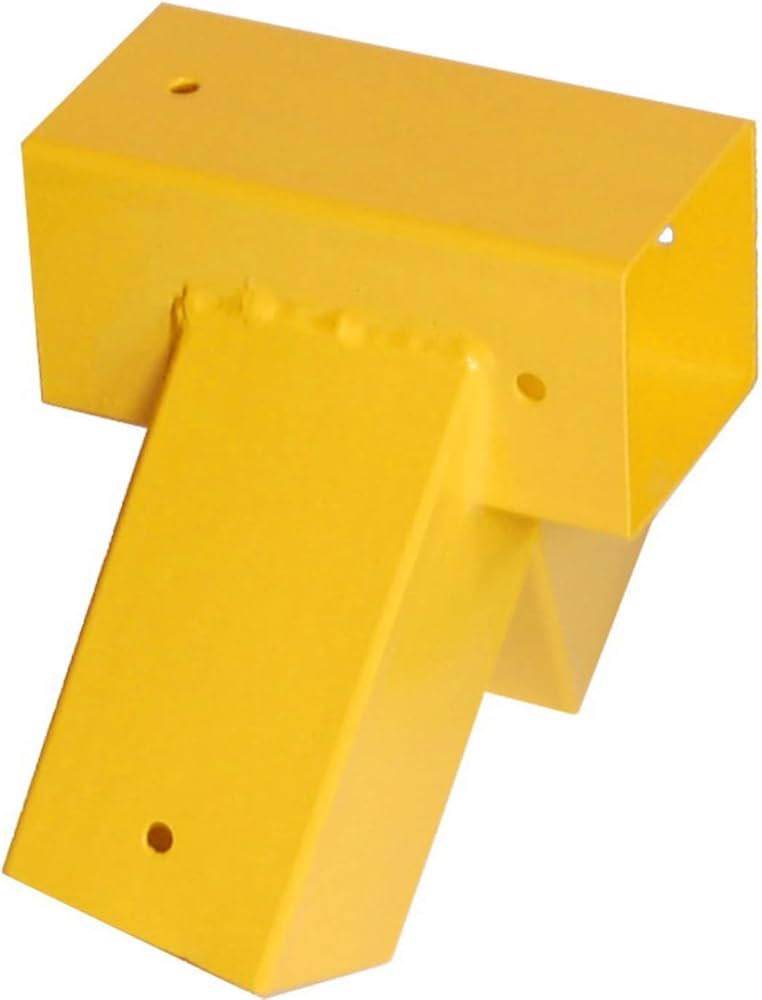 Swing Connector, 90 x 90 mm, yellow,Sturdy Metal Connector for Square Swing Posts, Weatherproof 