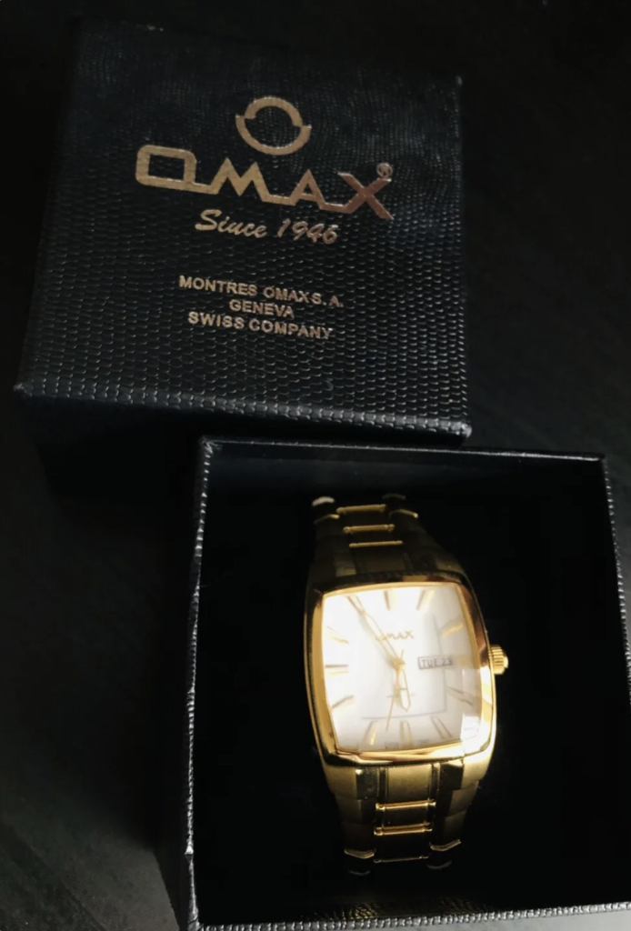 Men Qmax Golden Watch Steel And Water Resist Brand New
