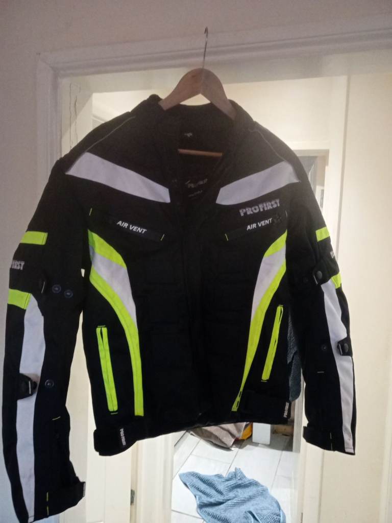 Motorbike jacket trousers and back plate 