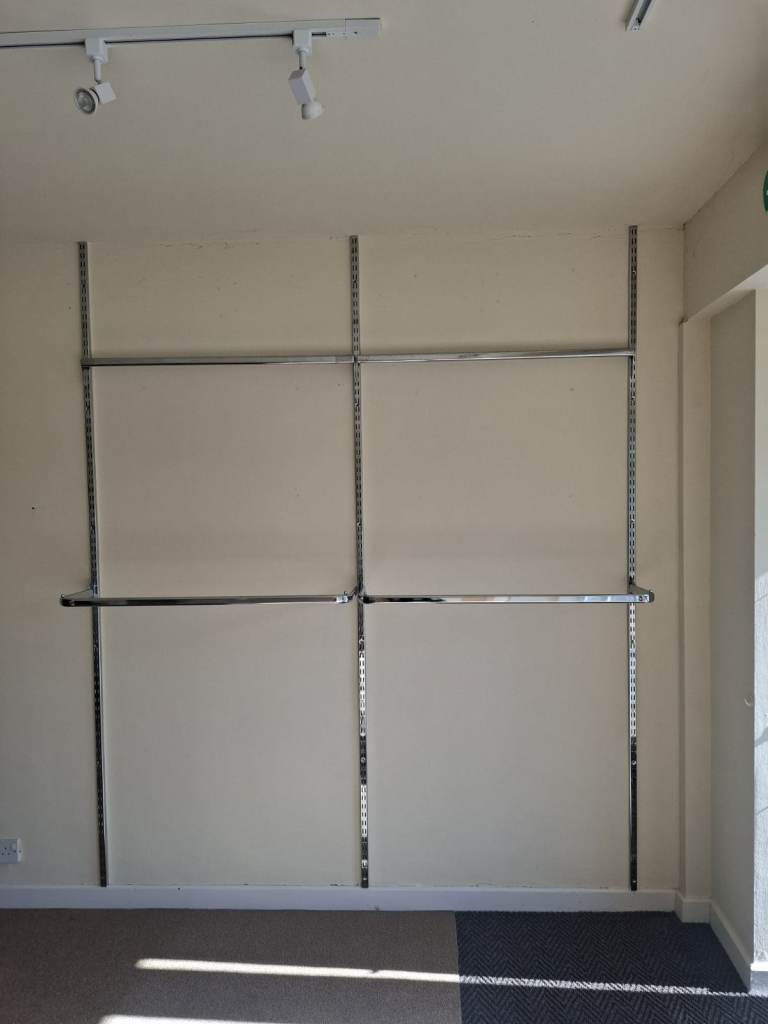 Retail Shop Display Shelving & Clothing Rails – Good Condition