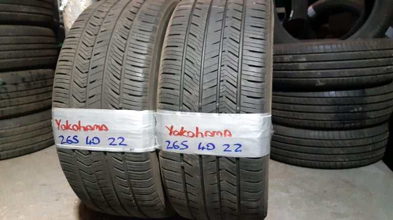 image for  Pair 265 40 22 Yokohama 7mm Only£60 free fit&balance 7day a week 