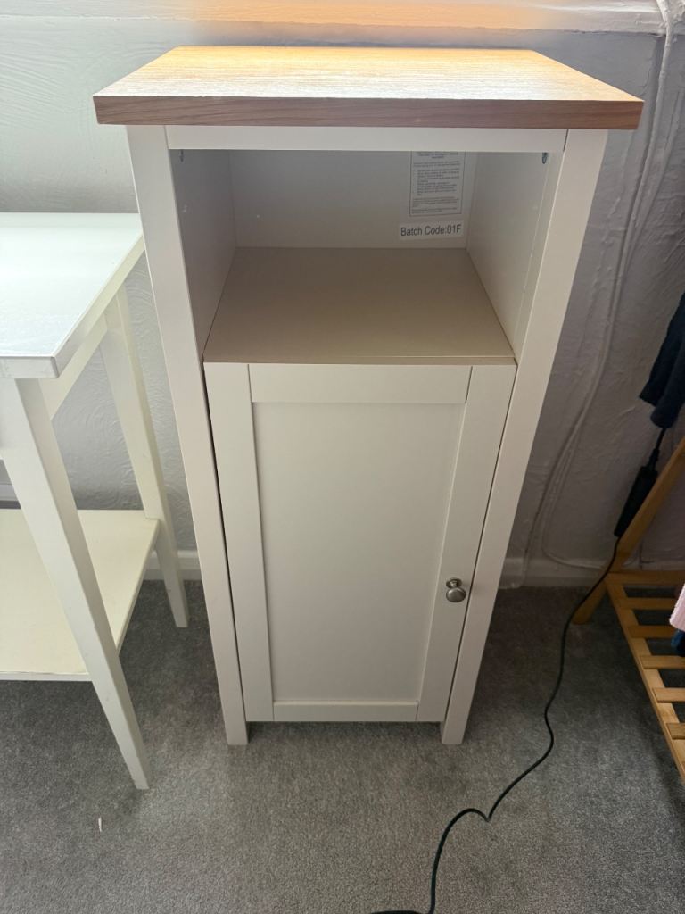 Cream & Oak Effect Storage Cabinet