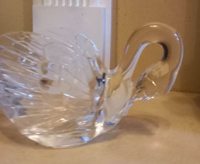 Glass swan milk jug