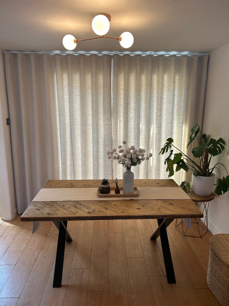Reclaimed wood dining table