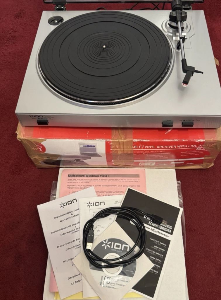 ION TTUSB05 Turntable Vinyl Record Digital Archiver USB Record Player BOXED