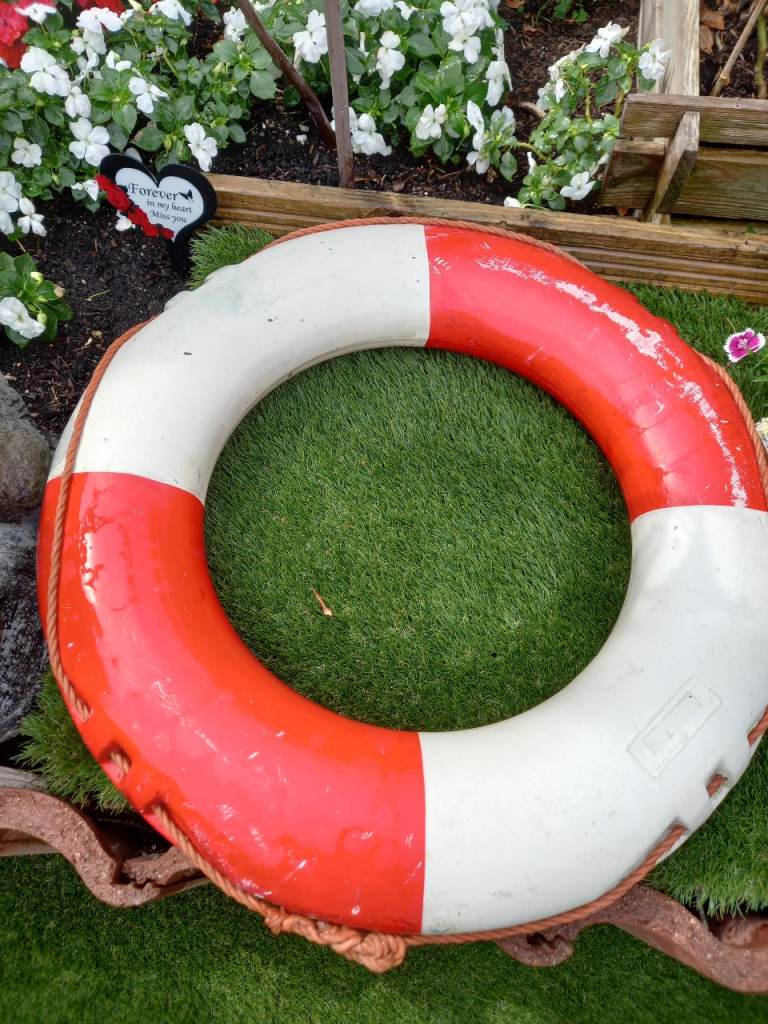 Red and White Lifebuoy Ring – Good Condition