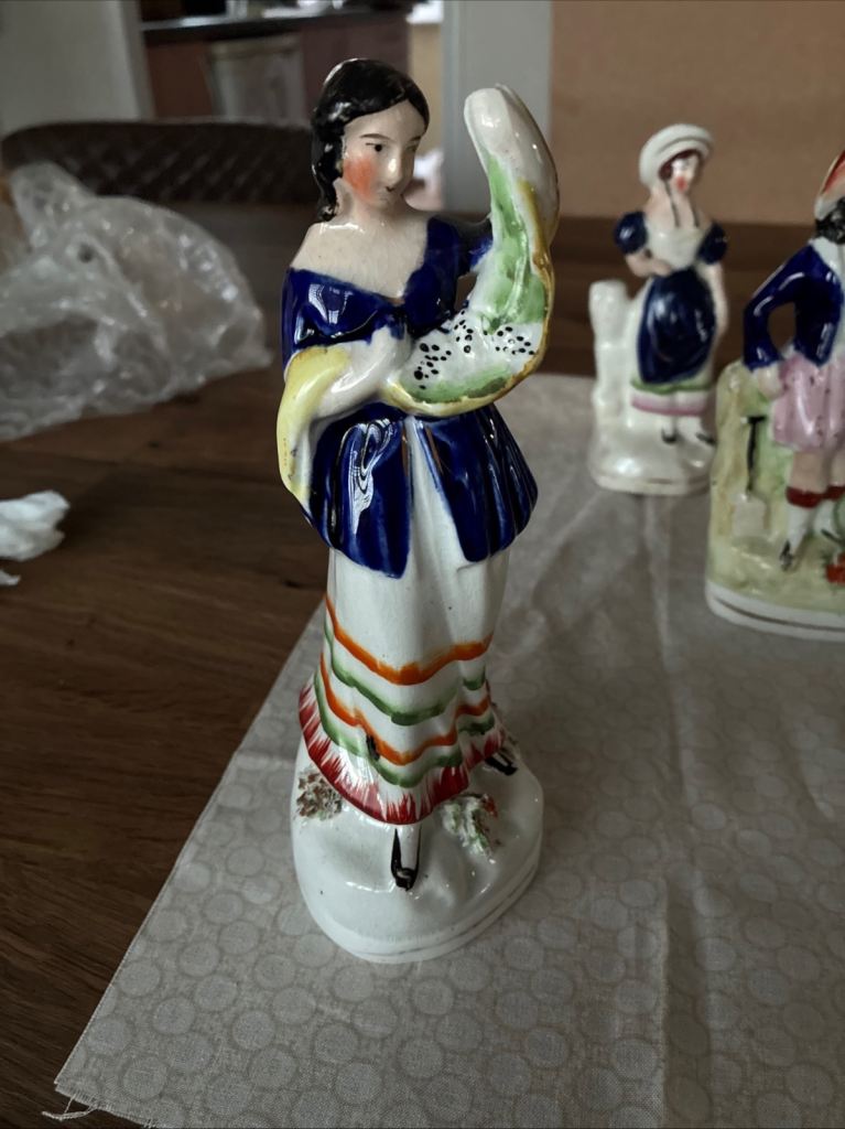 Vintage Ceramic Staffordshire Figurines - Assorted Collection, Fair Condition
