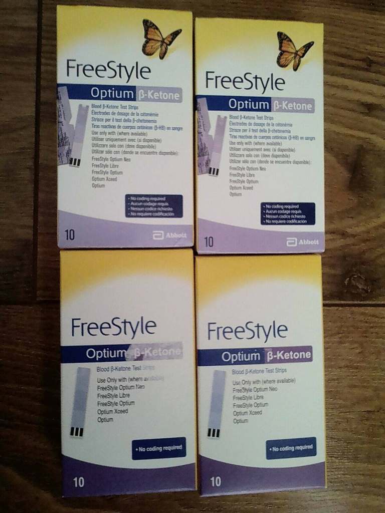 job lot Diabetic Abbott FreeStyle Optium B-Ketone Test Strips 4 boxes