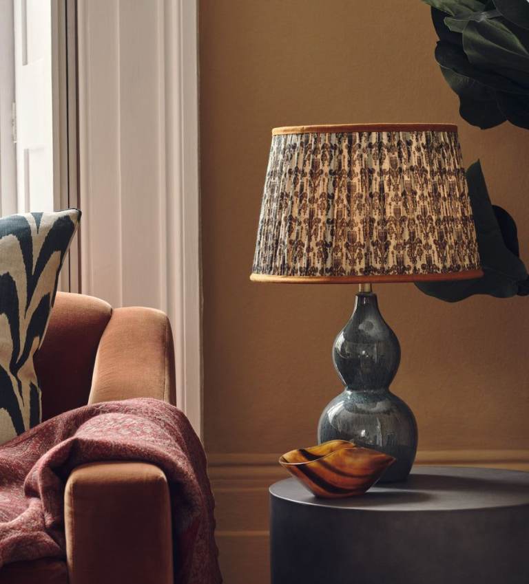 Oka x2 Kalinda Table Lamps - Celadon Share with shades.