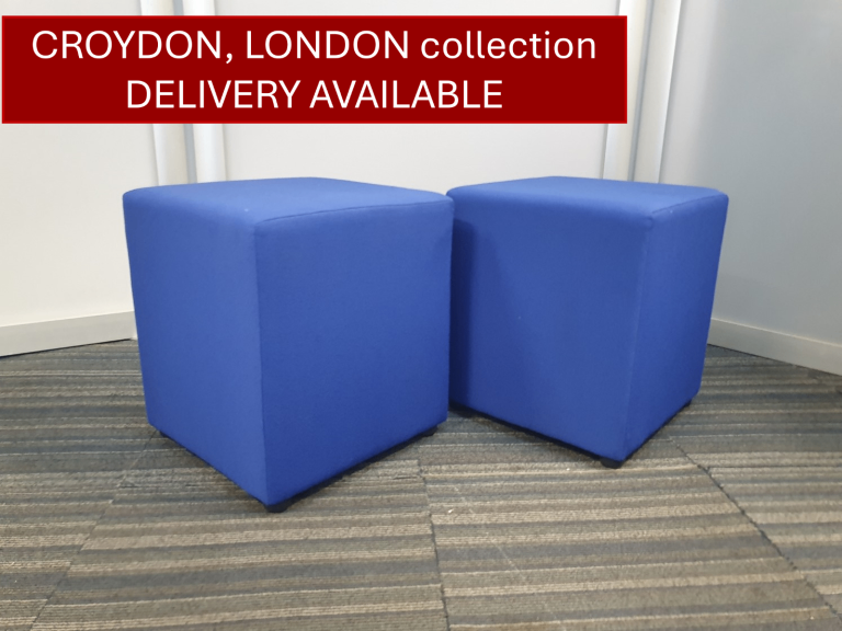 School Nursery home lounge play area pouffe stool seating soft Blue Cube Square Seating Stool