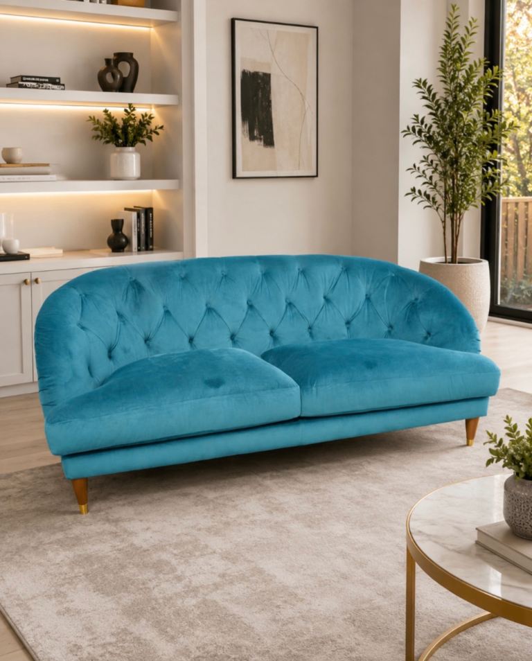 John Lewis + Swoon Radley Medium 2 Seater Sofa, Wildwood Green Velvet RRP £1,549, 