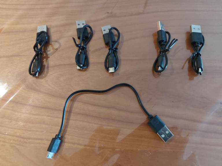 6 USB cables 