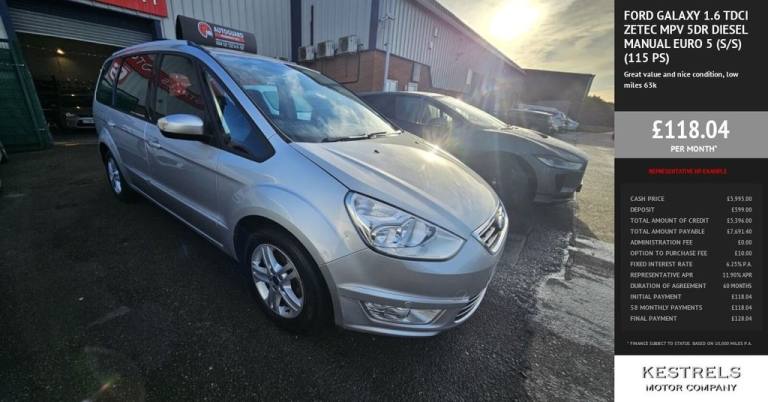 2013 Ford Galaxy 1.6 TDCi Zetec MPV 5dr Diesel Manual Euro 5 (s/s) (115 ps) MPV Diesel Manual