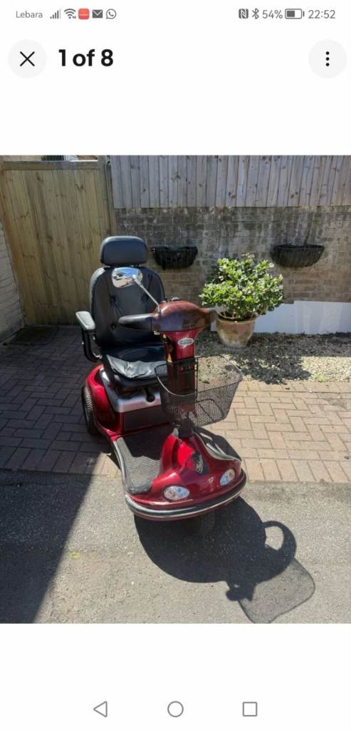 Red 3-Wheeled Shoprider Mobility Scooter 8mph - Good Condition