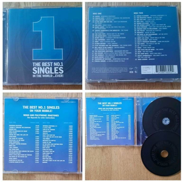 The Best NO.1 Singles In The World Ever Double CD Album 43 Great Tracks 2 Discs