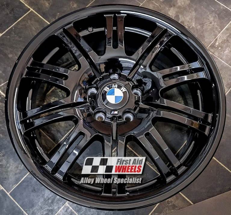 BMW E46 M3 1x 19'' GENUINE STYLE 67M GLOSS BLACK FRONT 8J ALLOY WHEEL S109BGF