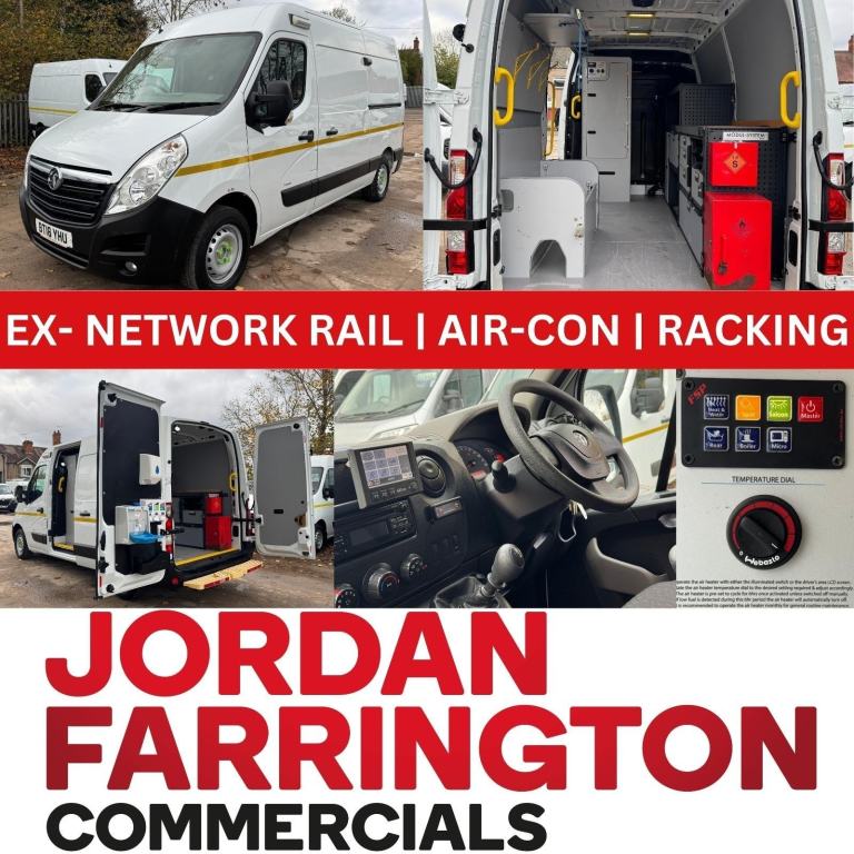 2018 VAUXHALL MOVANO L2H2 WORKSHOP VAN EURO 6 ULEZ DIRECT FROM NETWORK RAIL