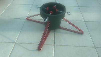 Christmas Tree Stand - Red and Green, Great Condition!