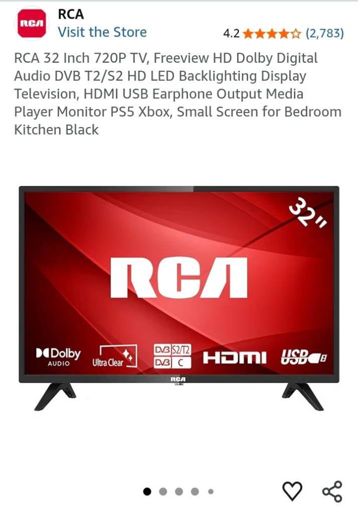 RCA 32-inch 720P HD TV with Freeview – Great Condition