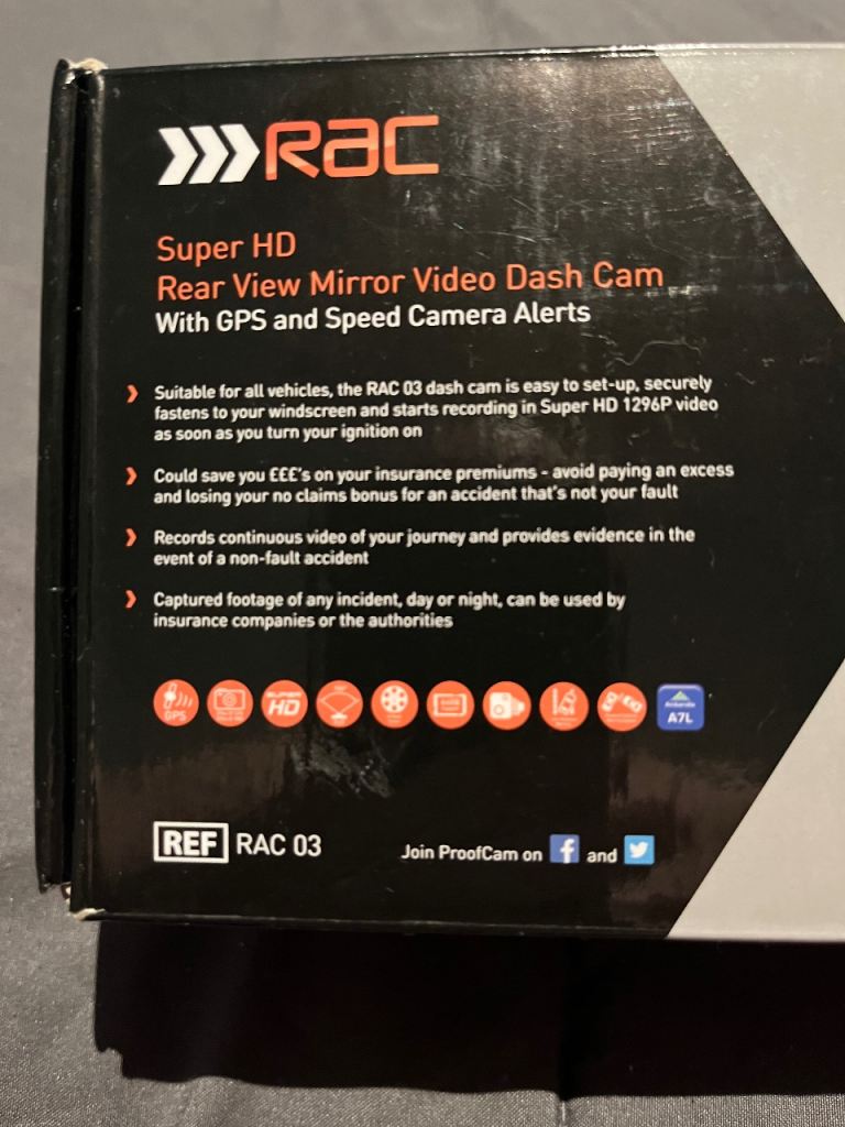 RAC REAR VIEW MIRROR VIDEO DASH CAM
