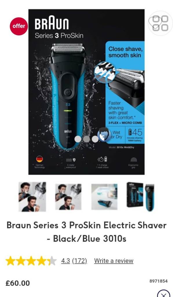 Men's Braun Razor