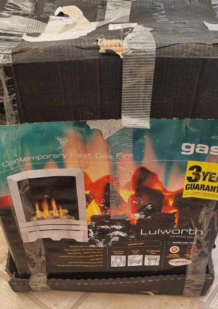 Focal Point Lulworth Brushed stainless steel effect  Gas Fire