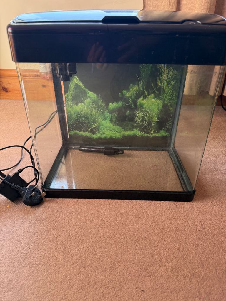 Fish tank a complete aquarium system including led light and trickle filter 