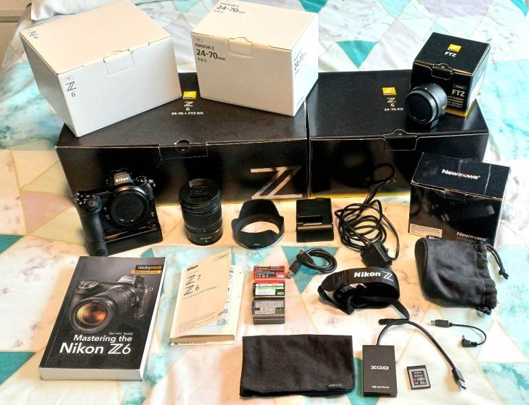 Nikon Z6 Kit, 24-70mm lens F/4 S & FTZ adaptor, shutter 2599, lots of extras !!