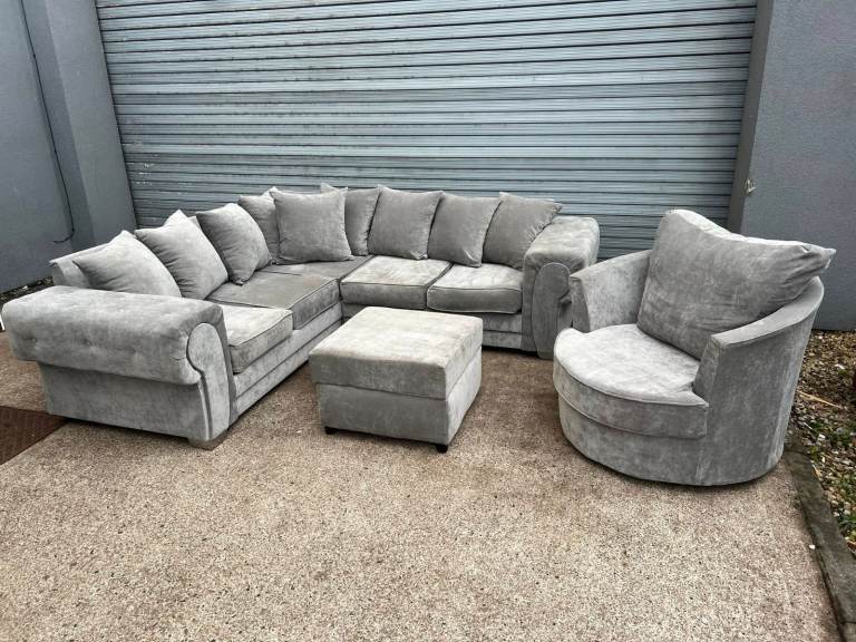 🏠 Quality Brand New Verona Corner Sofa & 3+2 Set Real Leather 35% OFF Booking Now COD