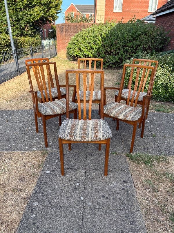 Set of six Shannon teak dining chairs (nationwide delivery available)