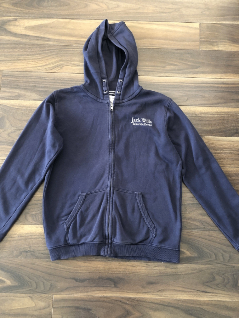 15-16 Years Jack Wills Navy Blue Zip Hoodie Sweatshirt Boy