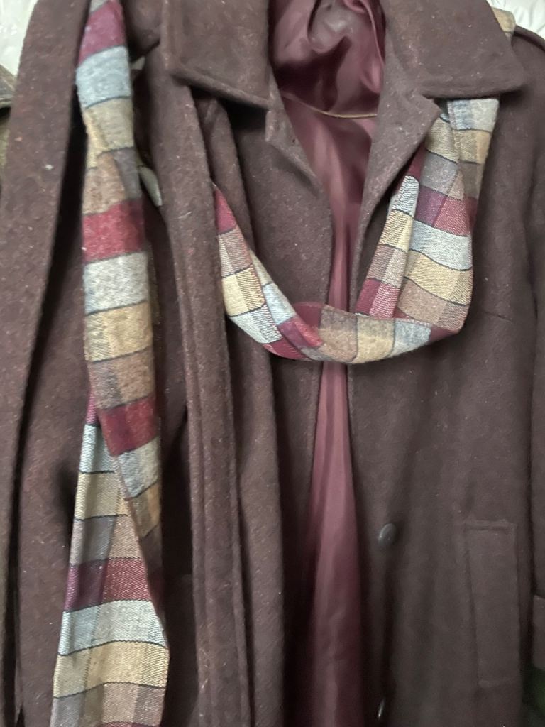 Girls woollen coats with scarf - £15 each