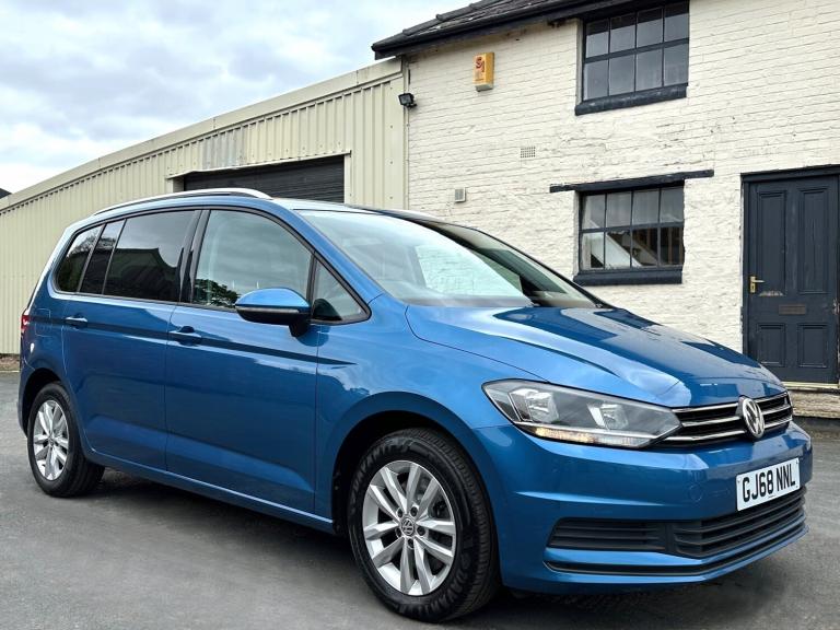 2018 68 Volkswagen Touran 1.6 TDI (115) SE 6 Speed 7 Seat MPV Met Caribbean Blue