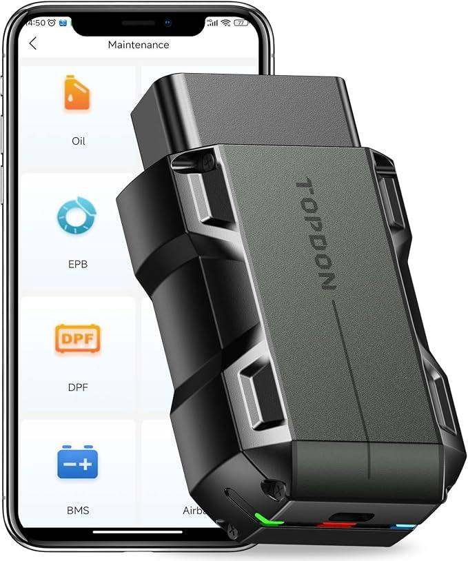 TOPDON TopScan Lite – OBD2 Scanner Bluetooth with Bidirectional Scan & 8 Resets - Brand New