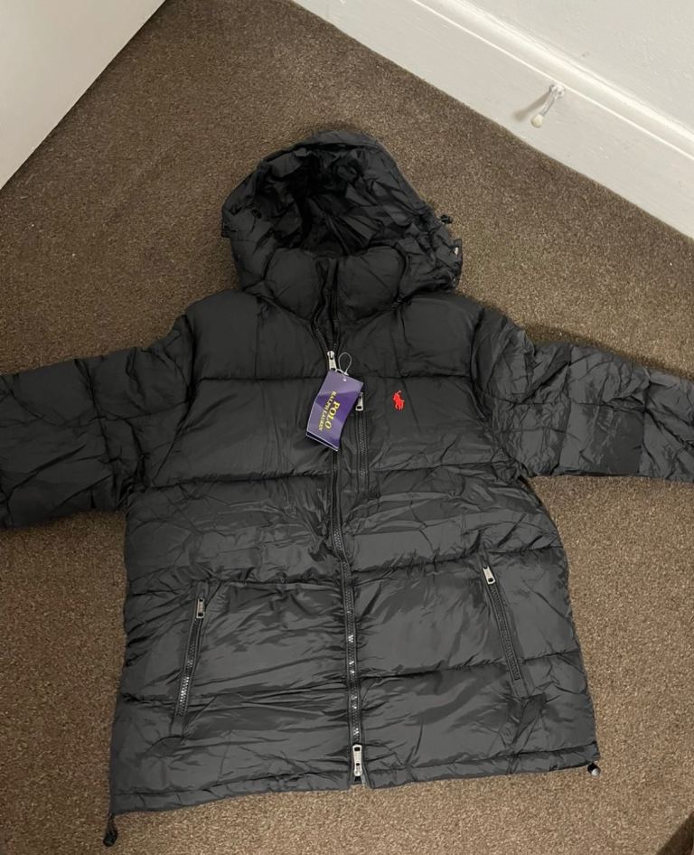 New Black Ralph Lauren Puffer Jacket
