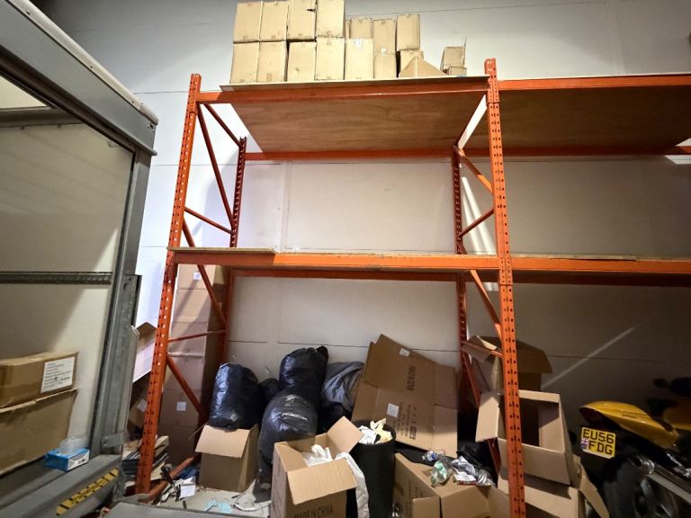 Industrial Warehouse Racking Spares - Orange Metal Frames