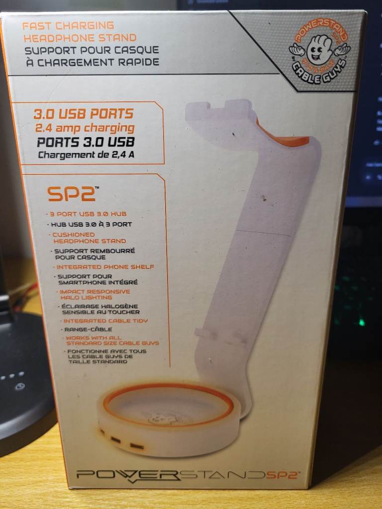 Cable Guys Powerstand SP2 V2 White - Headphone Stand & 3-Port USB 3.0 Hub - Brand New