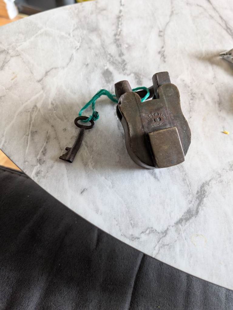 Vintage Brass Padlock with Key – Good Condition