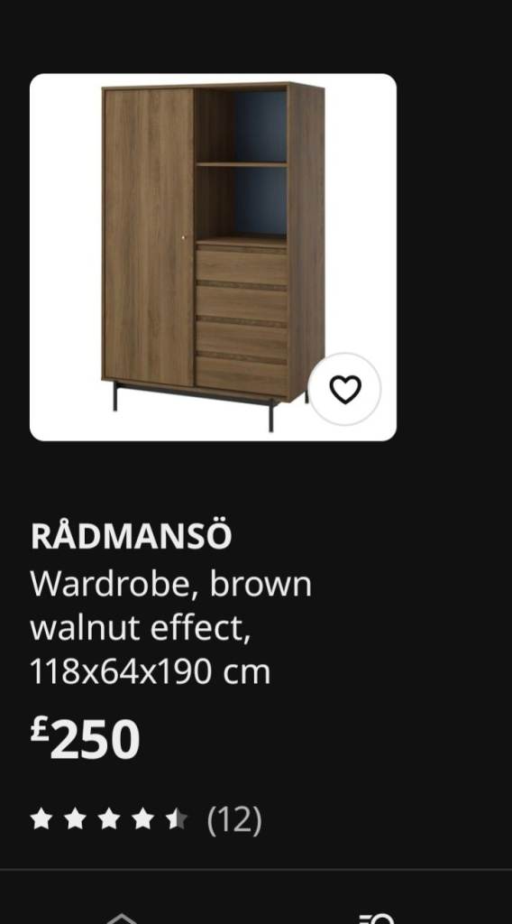 RADMANSO ikea wardrode brand new in box 