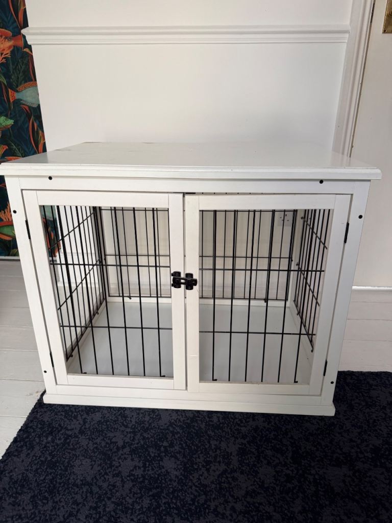 Pet crate bed house dog side cabinet gates table counter top