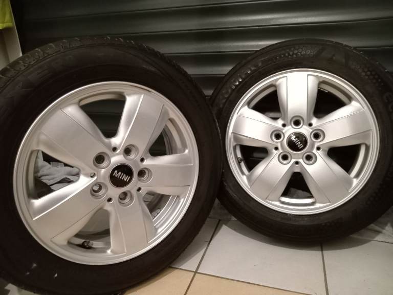 Set of Bmw Mini 15" Alloy Wheels & Tyres, Excellent Condition! 5x112