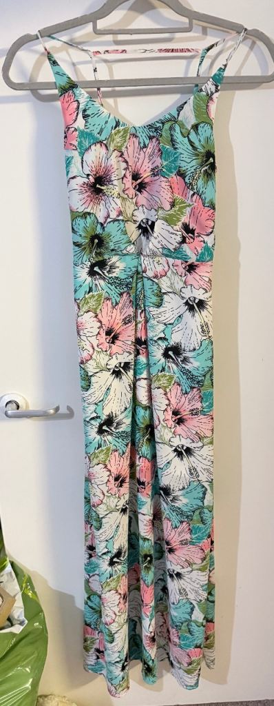 H&M Hibiscus Floral Maxi Dress Size Uk 6