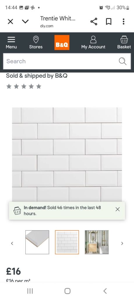 White Metro tiles  6  new boxs