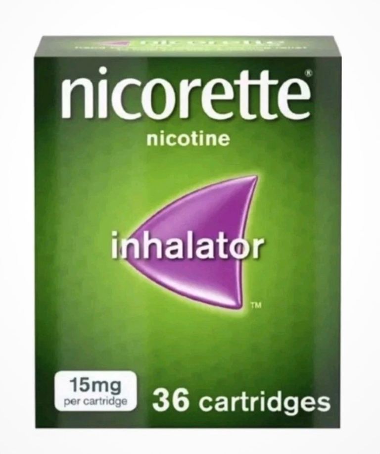 Nicorette 15mg Inhalator – Stop Smoking Aid with 36 Cartridges