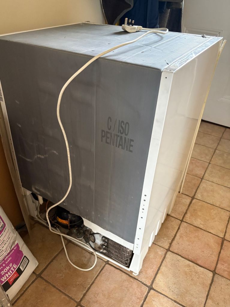 Under counter integrated  Fridge – Fair Condition, White