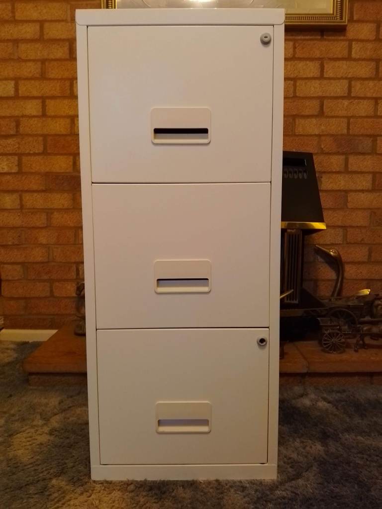 Peirre Henry 3 Drawer Filing Cabinet with Key and Lock.